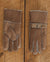 Nordvek womens sheepskin gloves 311-100 brown with model opening stable door