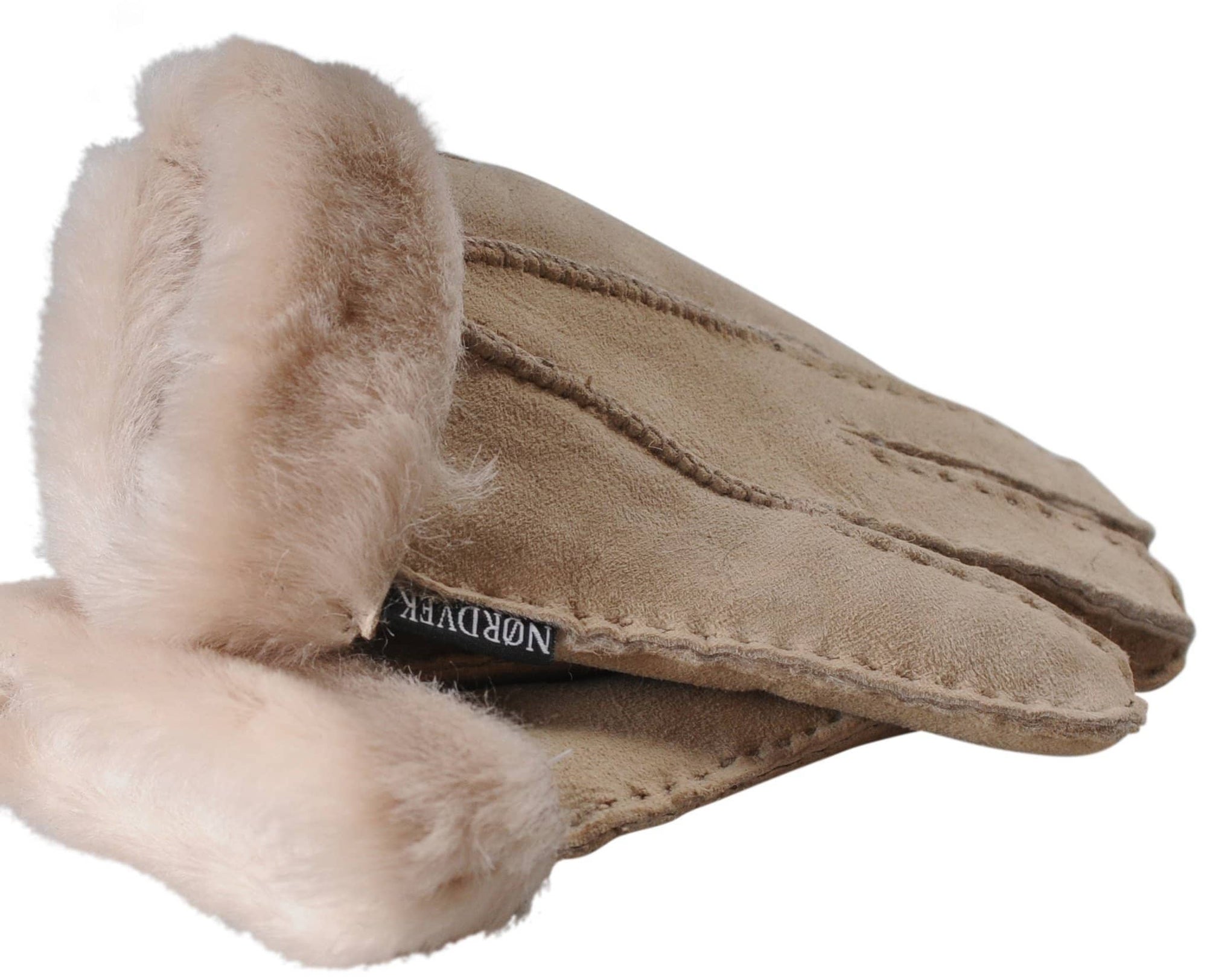 Nordvek childrens sheepskin gloves 313-100 chestnut pair