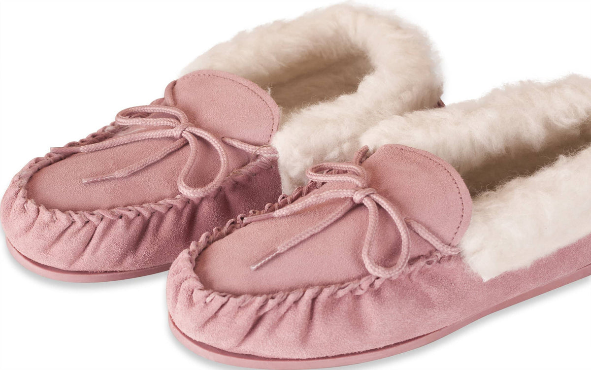 Nordvek womens moccasins hard sole  417-100 pink angle