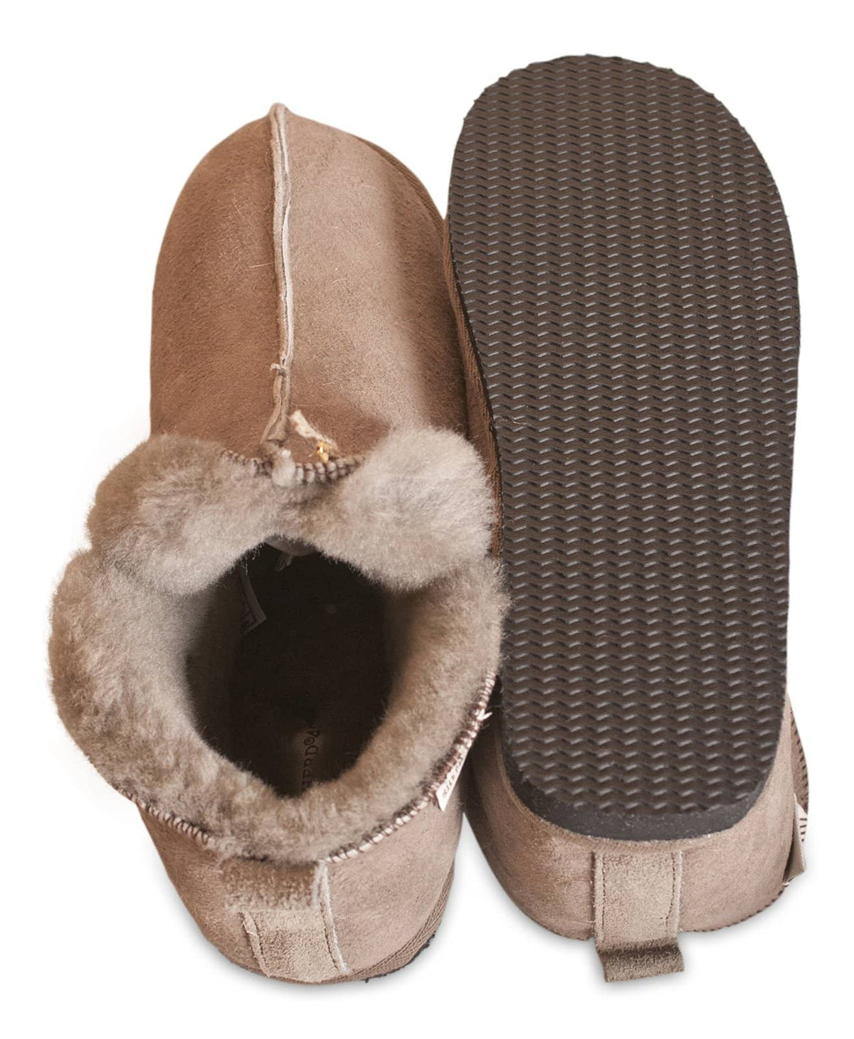 Shepherd womens sheepskin slippers ANNIE Stone  sole