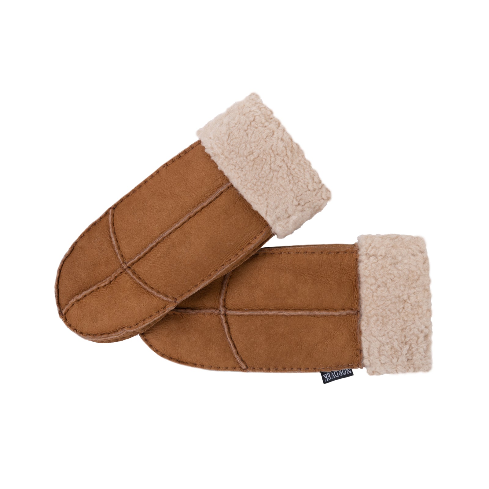 Womens Sheepskin Mittens - Fold Back Cuff