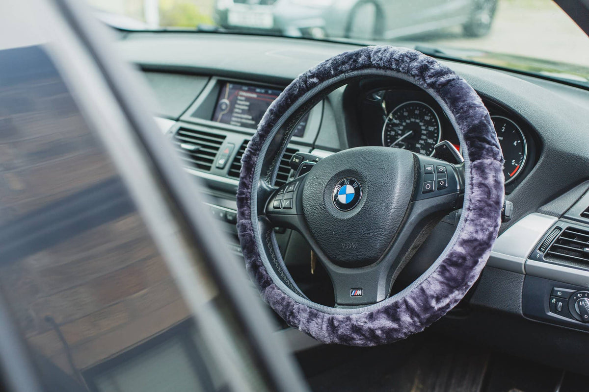 Nordvek steering wheel cover in car grey 108-100 -2