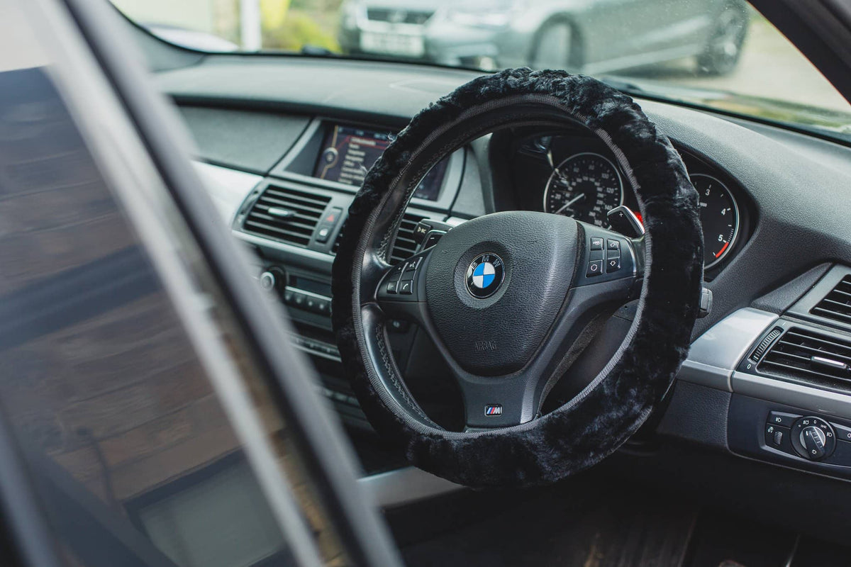 Nordvek steering wheel cover in car black 108-100 -2