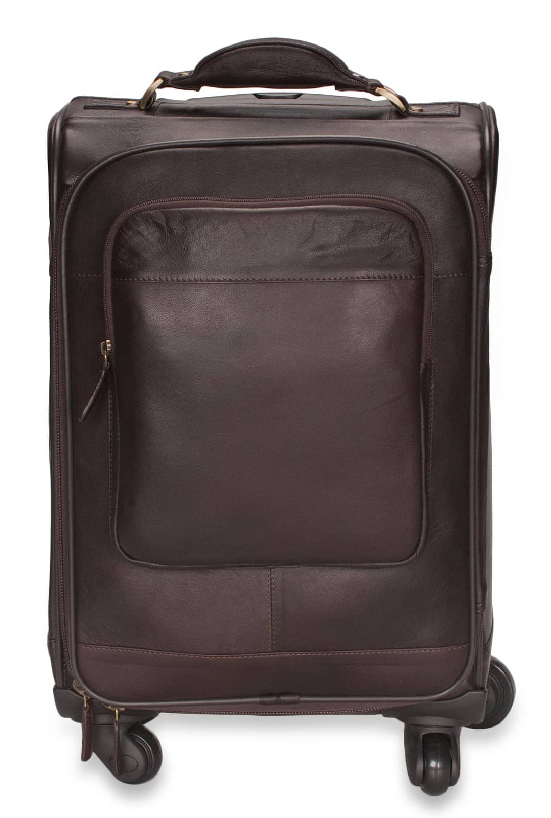 Premium Leather Suitcase 40L - Suitable For Hand Baggage - 4 Wheel Direction