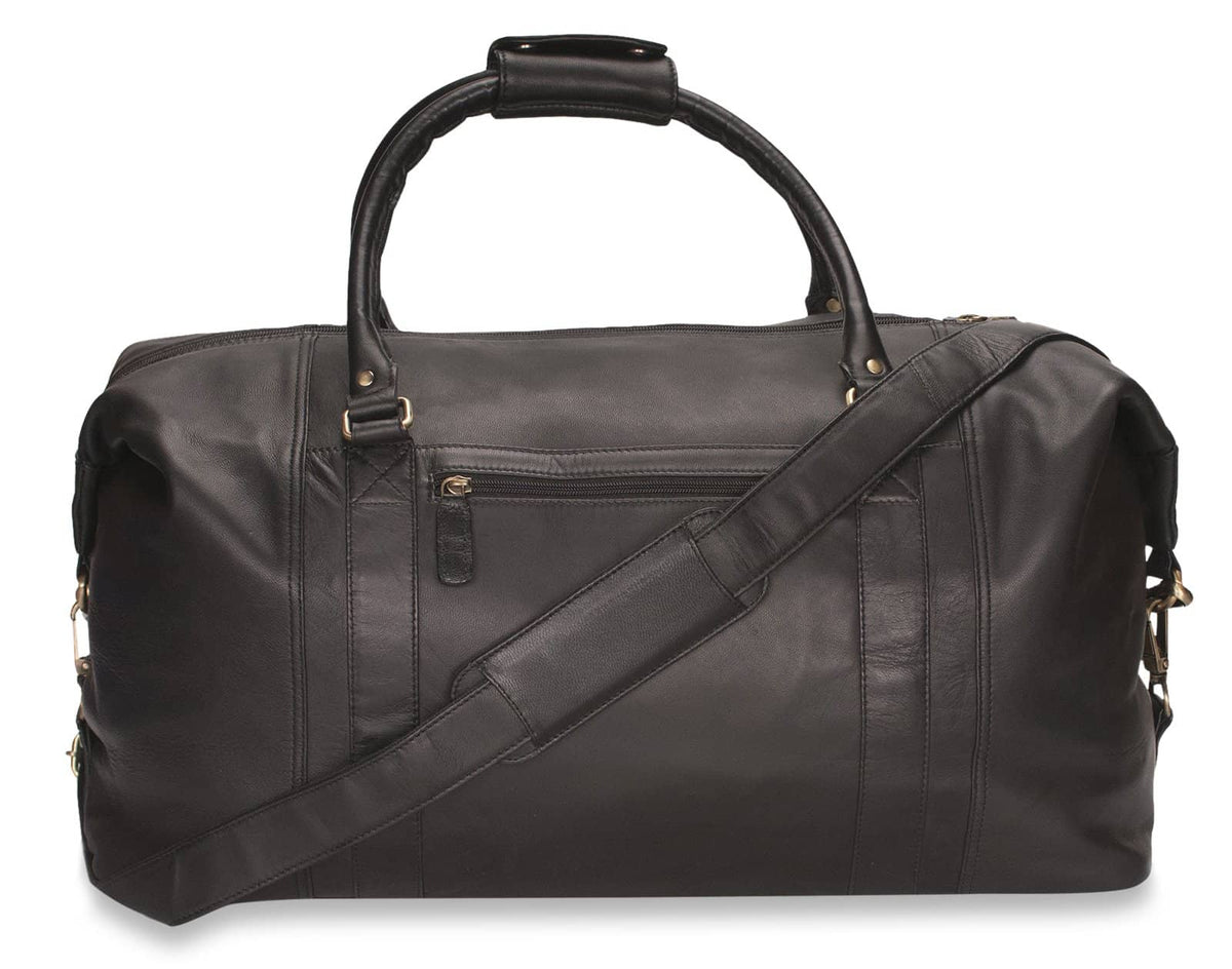 Nordvek holdall brown front with strap 202-100