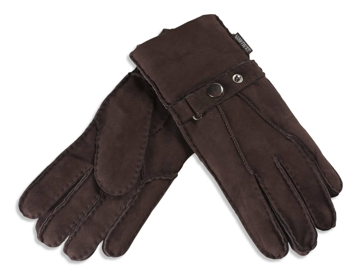 Nordvek womens sheespkin gloves 311-100 chocolate pair