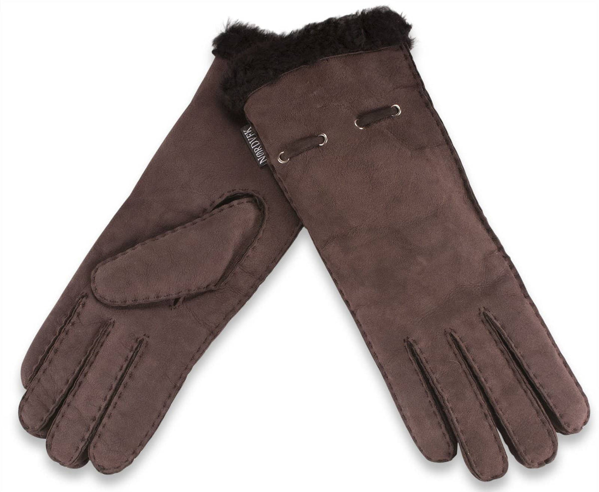 Womens Long Sheepskin Cuff - Comes Above Wrist