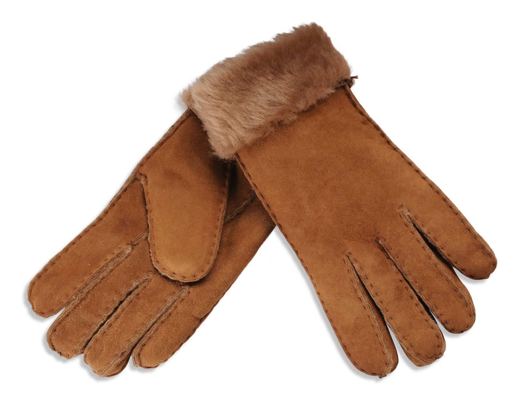 Nordvek womens sheepskin gloves 318-100 Brown Pair