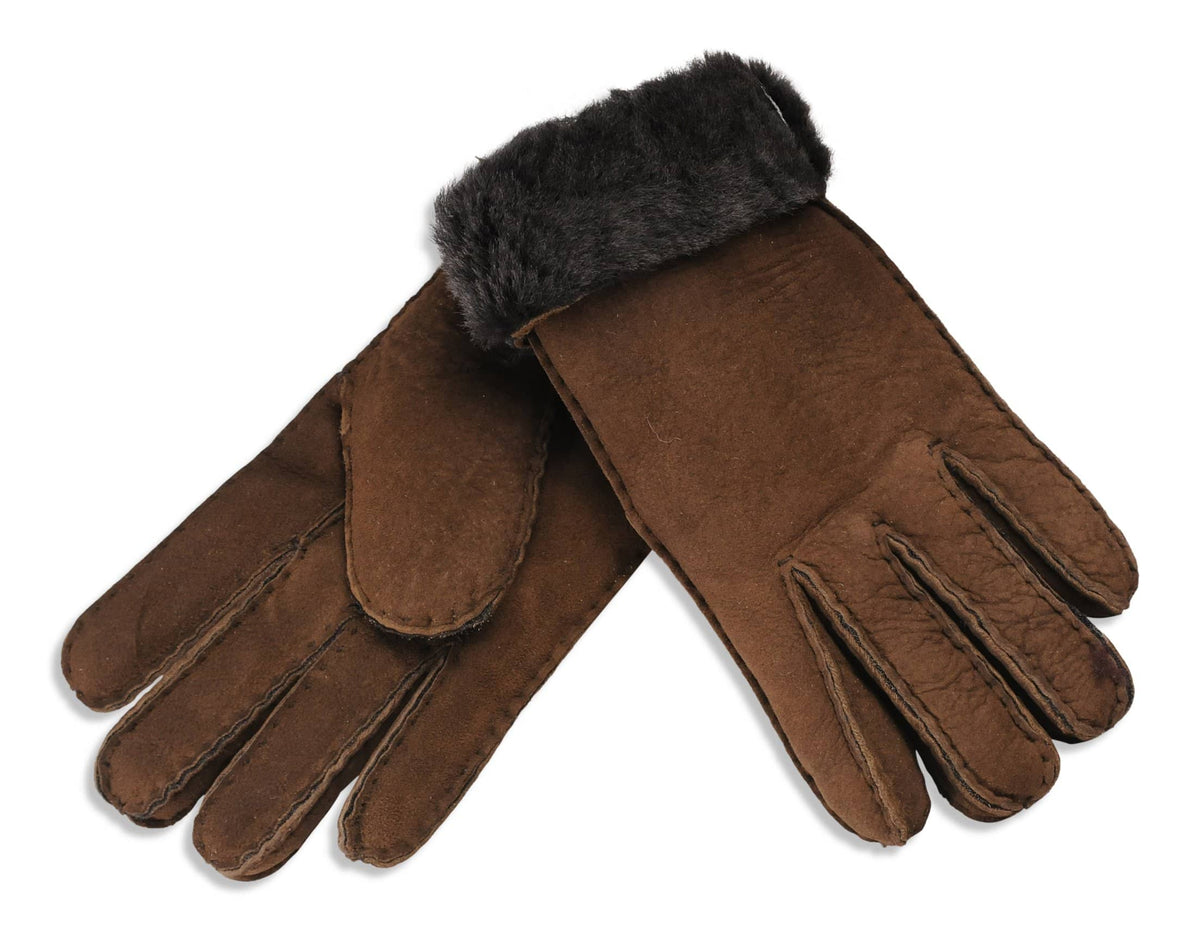 Nordvek womens sheepskin gloves 318-100 Chocolate Pair