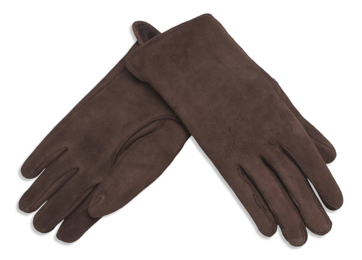 Nordvek womens sheepkskin gloves 319-100 chocolate pair