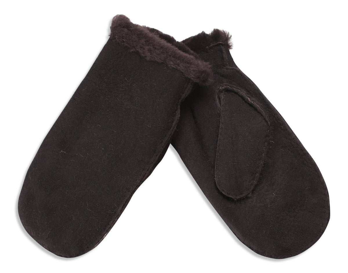 Nordvek womens sheepskin mittens 320-100 dark chocolate pair