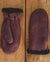 Nordvek womens sheepskin mittens 320-100 london tan on wooden floor 