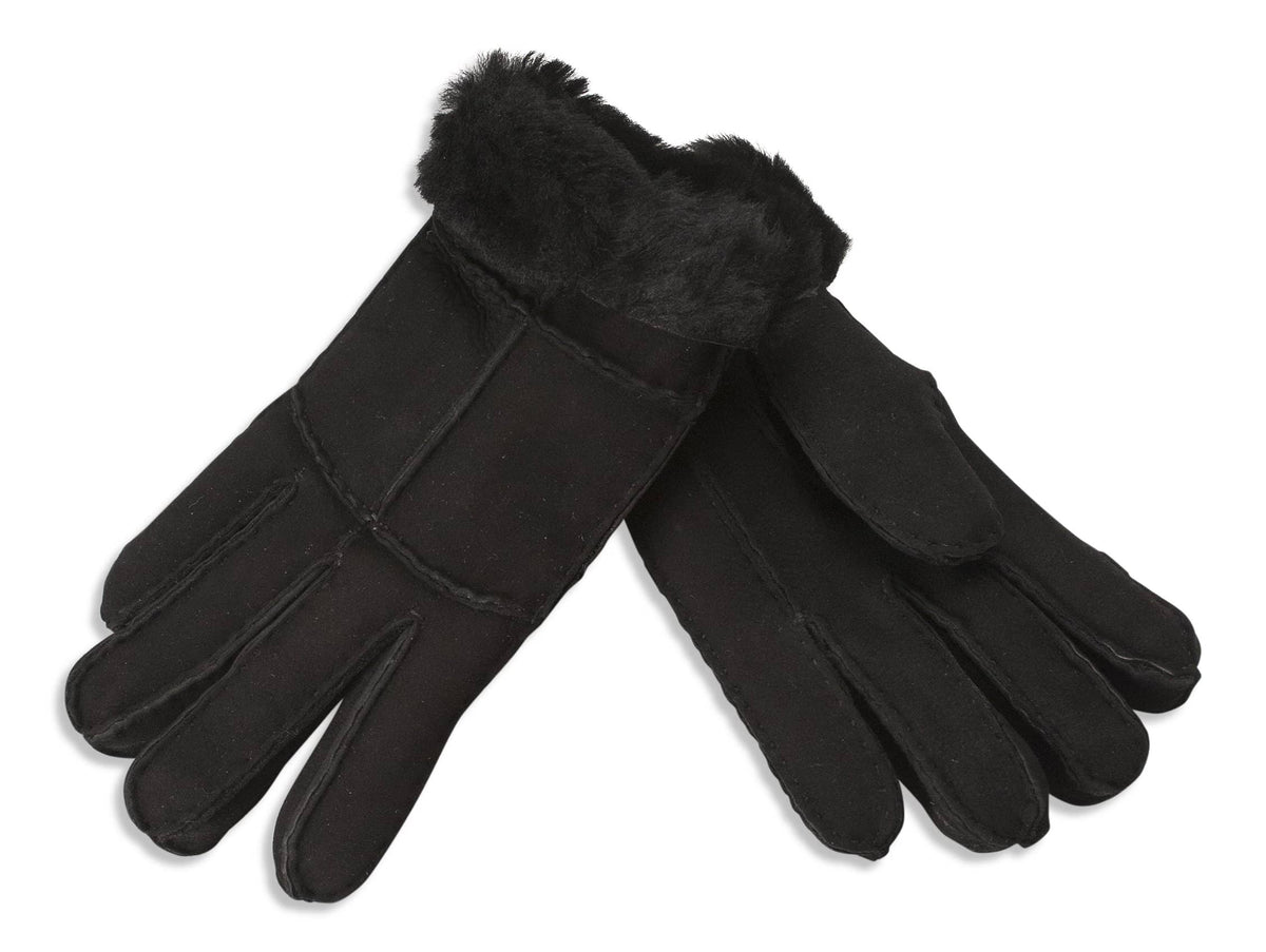 Womens Merino Sheepskin Gloves - Turnover Cuff