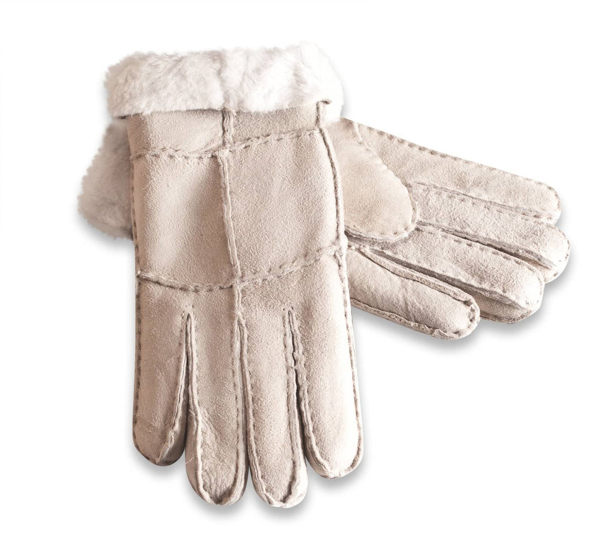 Womens Merino Sheepskin Gloves - Turnover Cuff