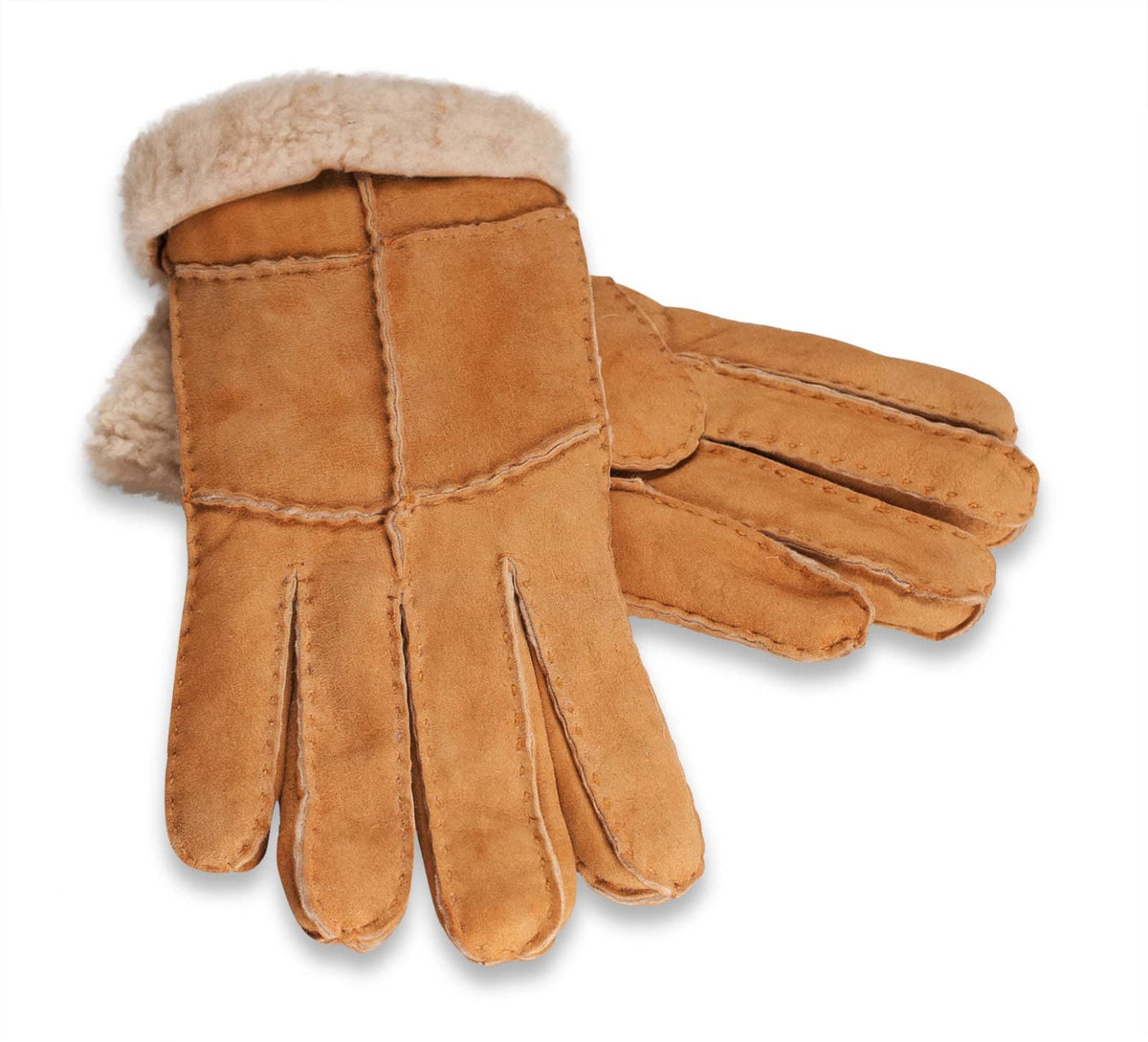 Womens Merino Sheepskin Gloves - Turnover Cuff