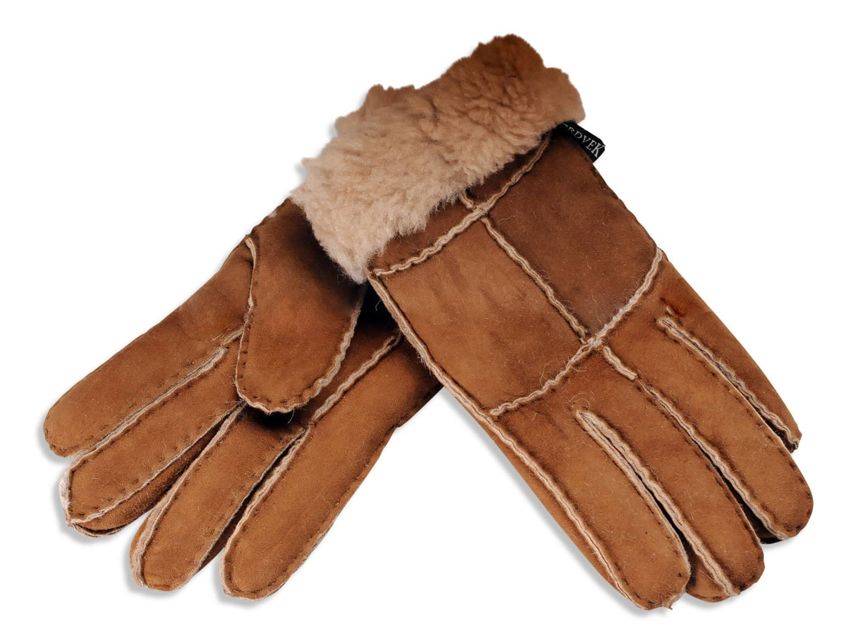 Nordvek womens sheepskin gloves cinnamon pair 321-100