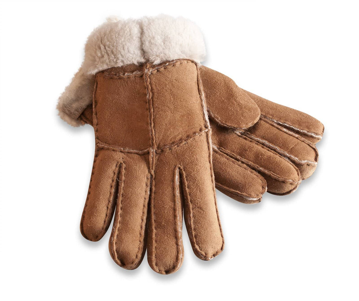 Nordvek womens sheepskin gloves tan pair 321-100