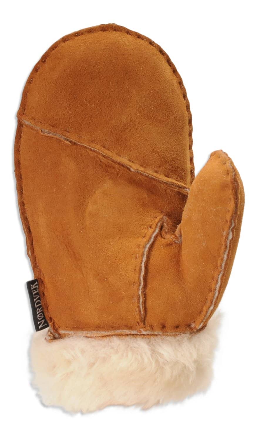 Nordvek childrens sheepskin mittens 325-100 chestnut palm