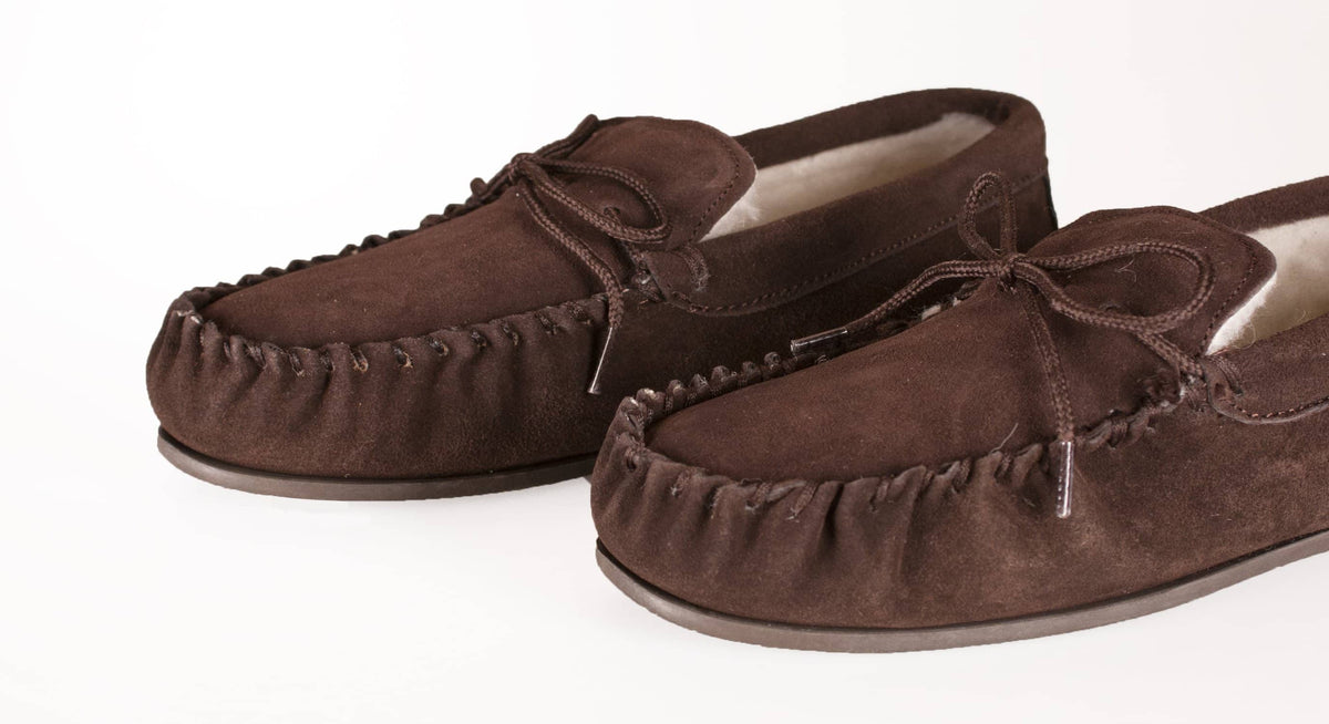 Nordvek womens moccasins hard sole  430-100 chocolate sole