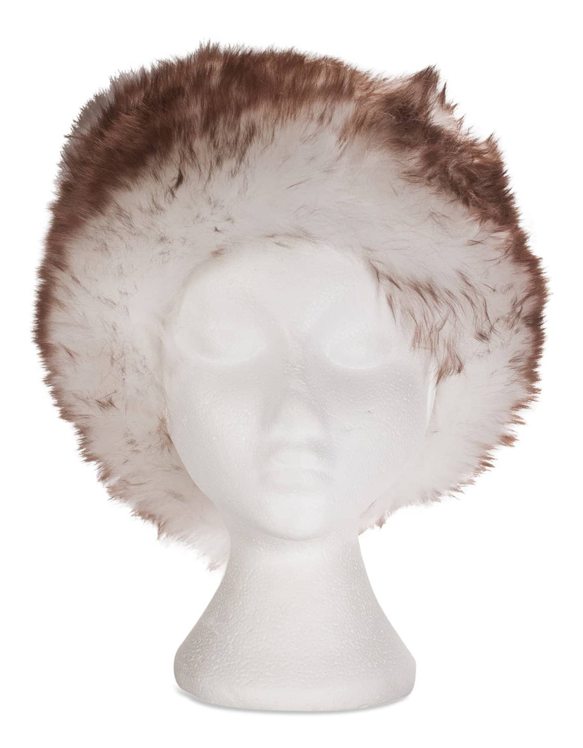 Nordvek womens sheepskin Zhivago hat  504-100 Brown tipped front