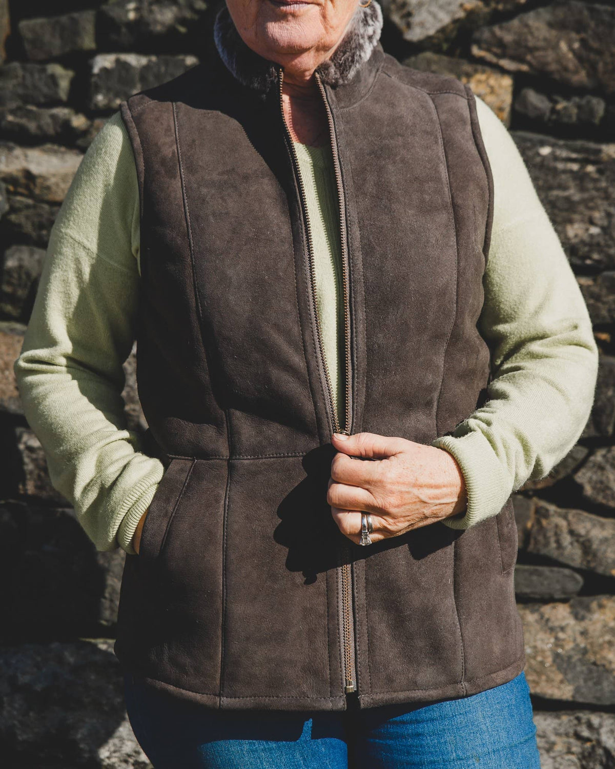 Womens Sheepskin Gilet