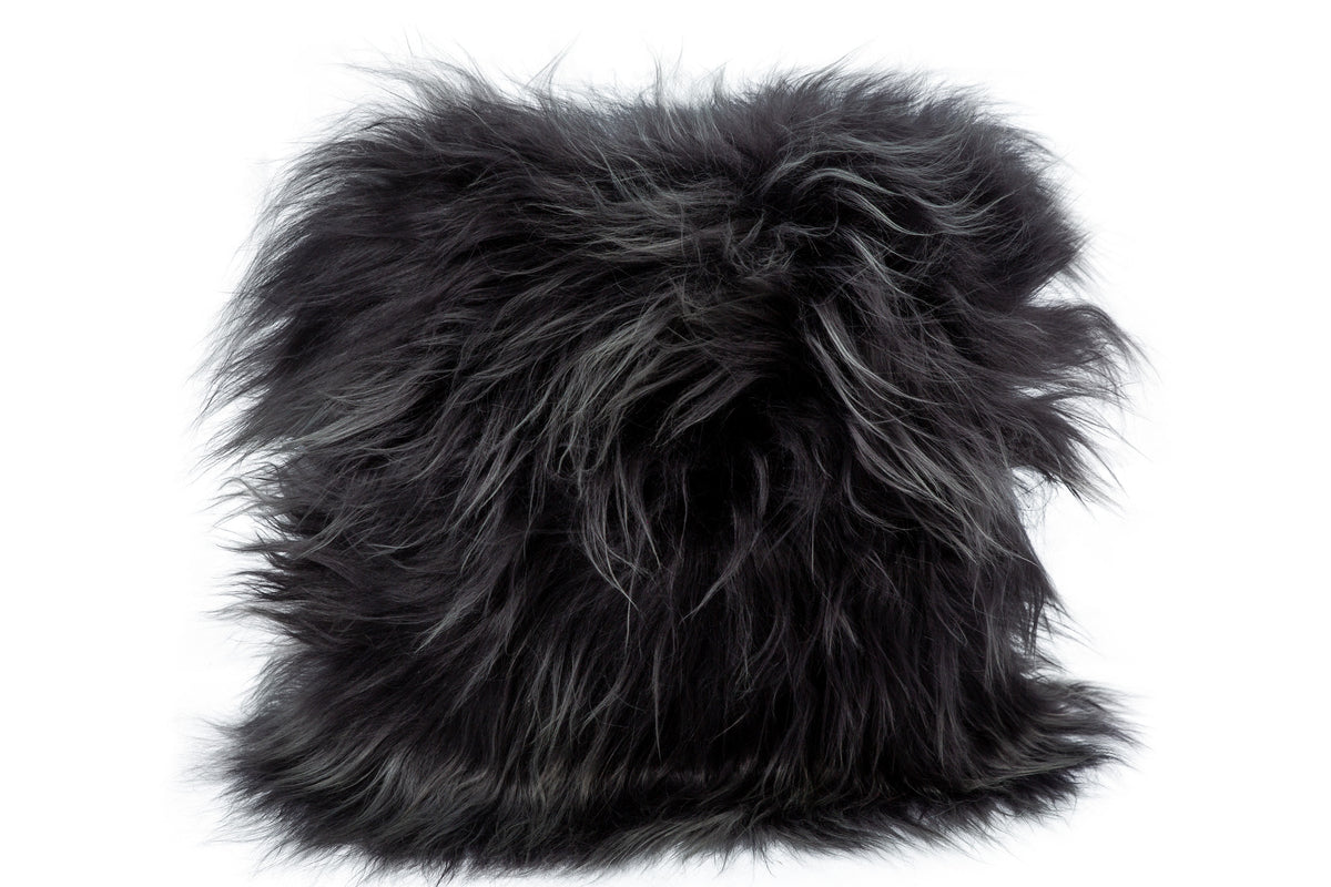 Nordvek Icelandic Sheepskin Cushion 9010-100 dark grey front