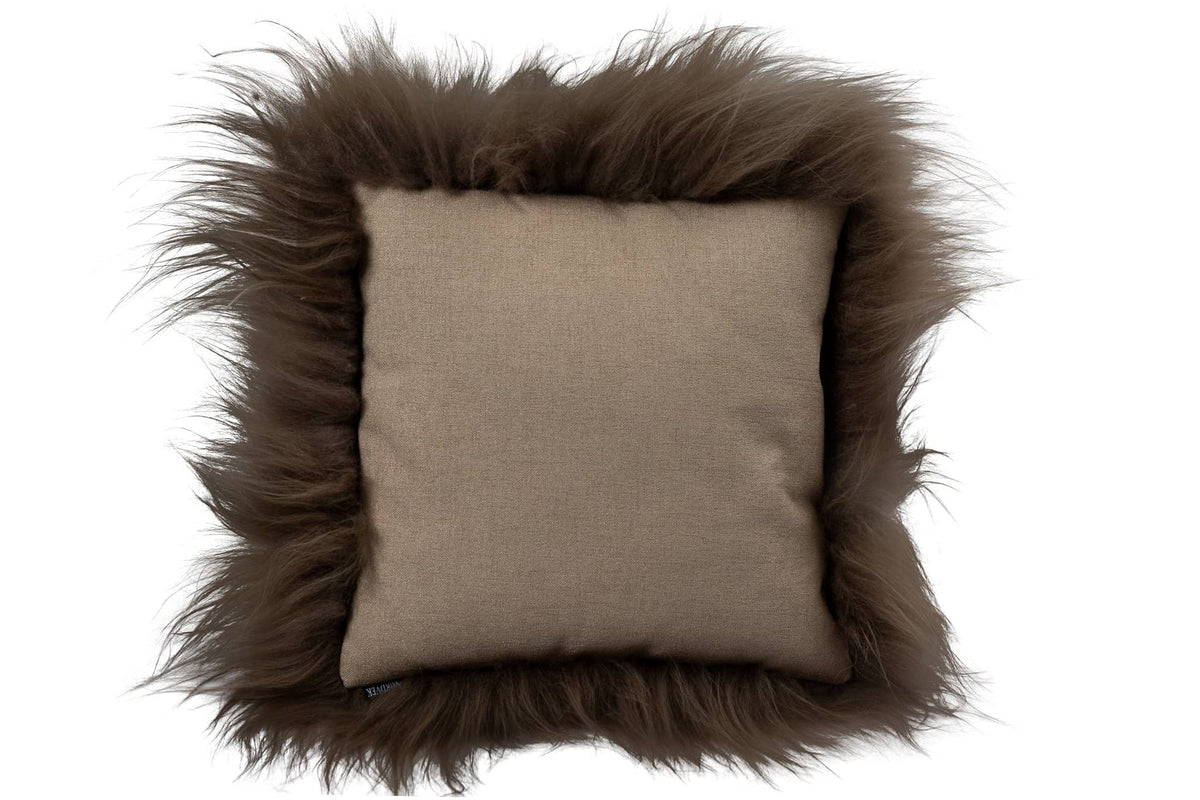 Nordvek Icelandic Sheepskin Cushion 9010-100 taupe back