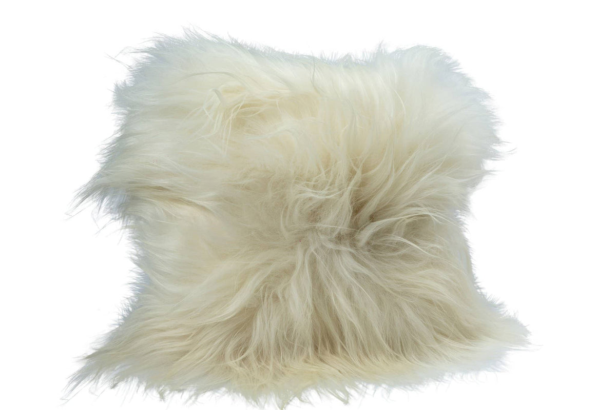 Nordvek Icelandic Sheepskin Cushion 9010-100 white front
