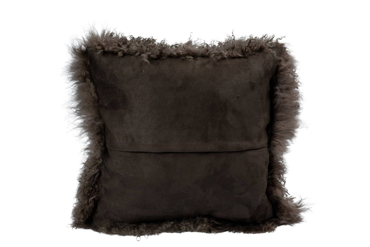 Nordvek mongolian sheepskin cushion 9013-100 grey back