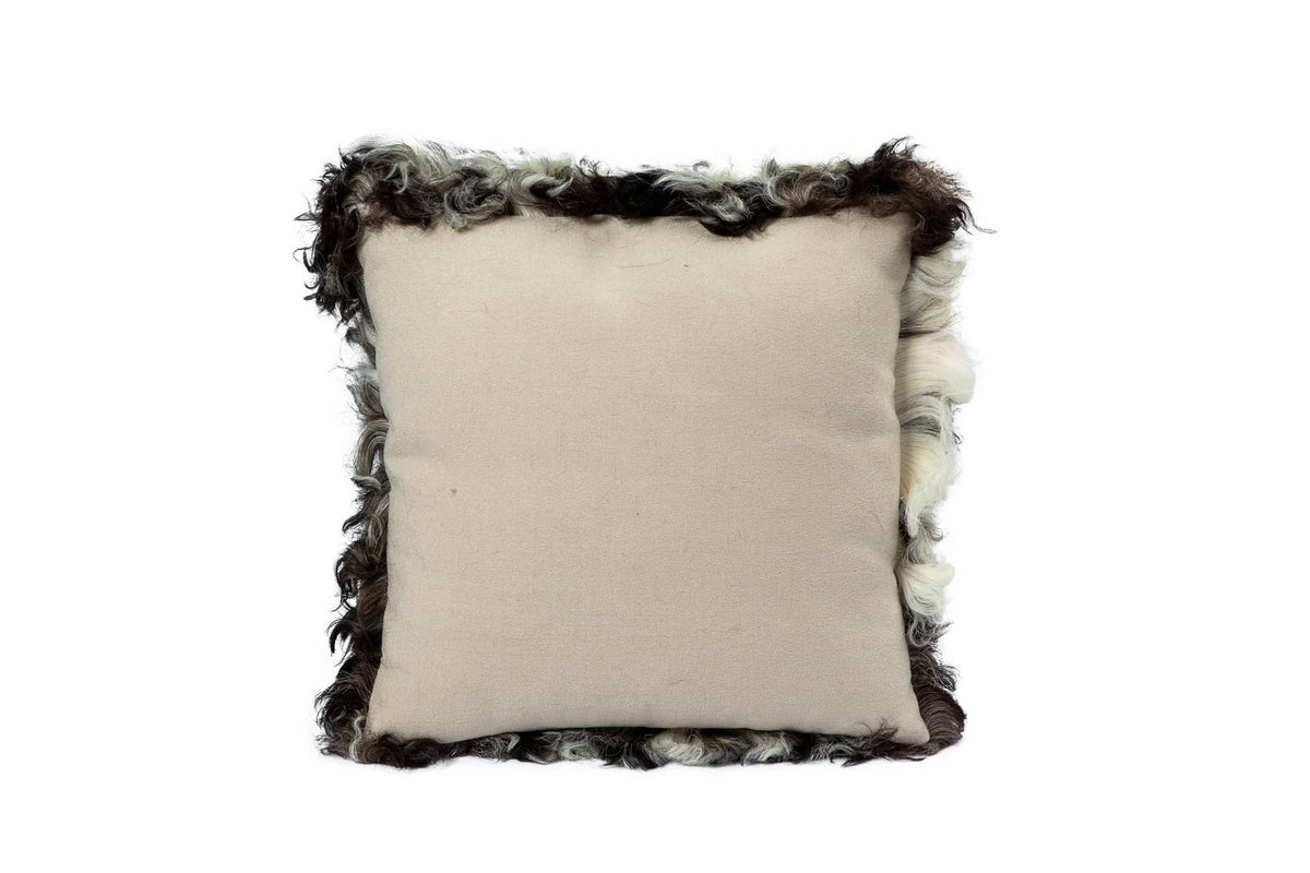 Nordvek Spanish Sheepskin Cushion 9016-100 Dark Back