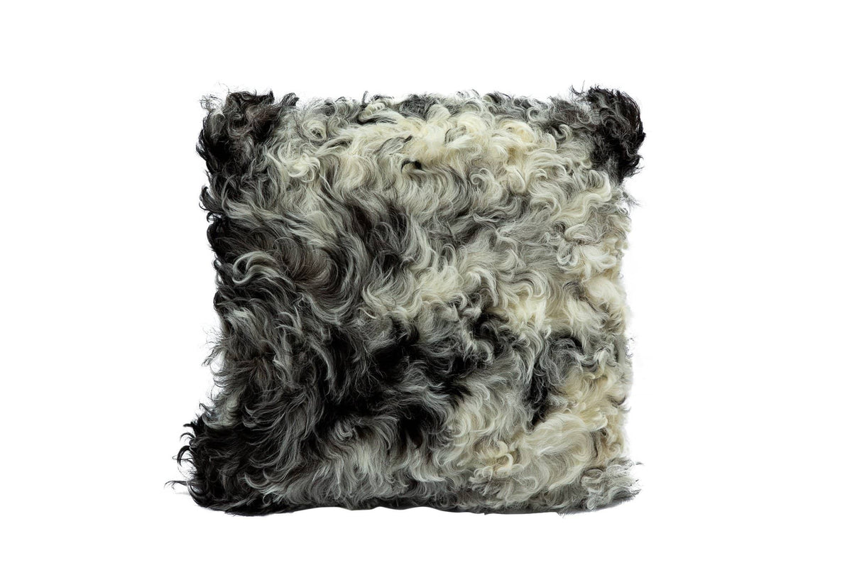 Nordvek Spanish Sheepskin Cushion 9016-100 Dark Front