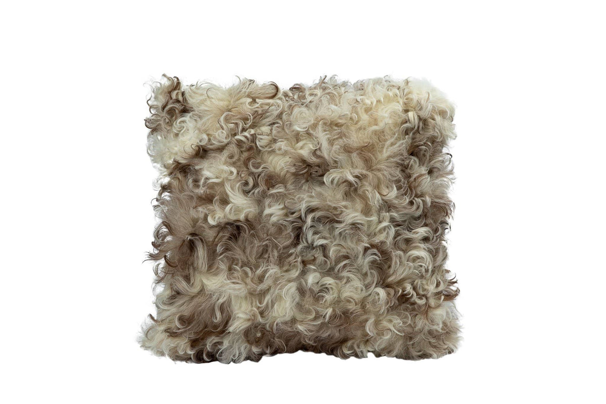 Nordvek Spanish Sheepskin Cushion 9016-100 Light Front