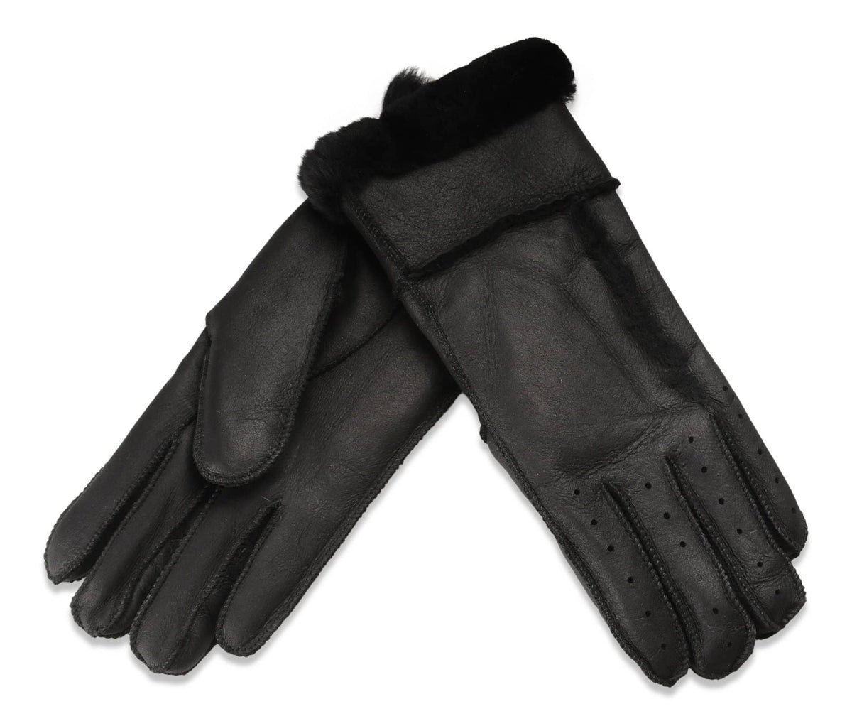 Nordvek womens sheepskin driving gloves 330-100 black pair