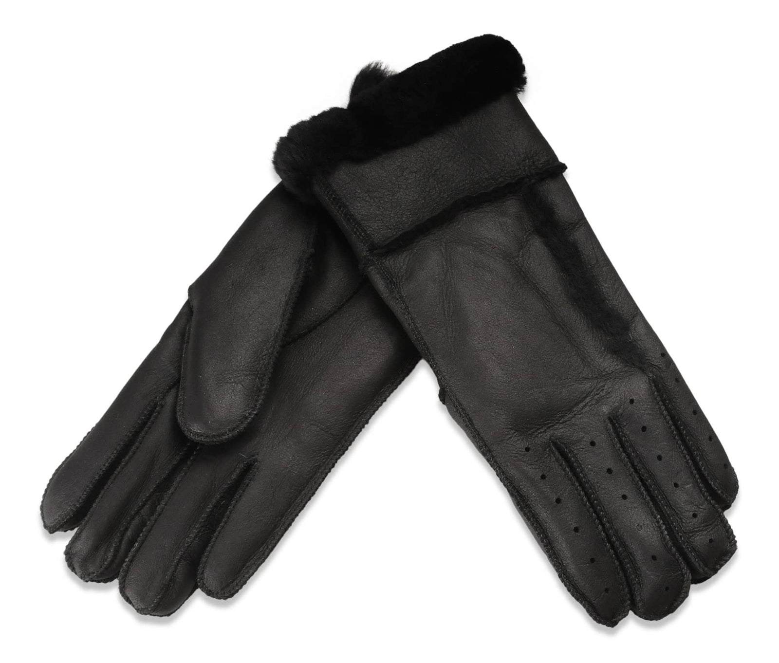 Nordvek womens sheepskin driving gloves 330-100 black pair