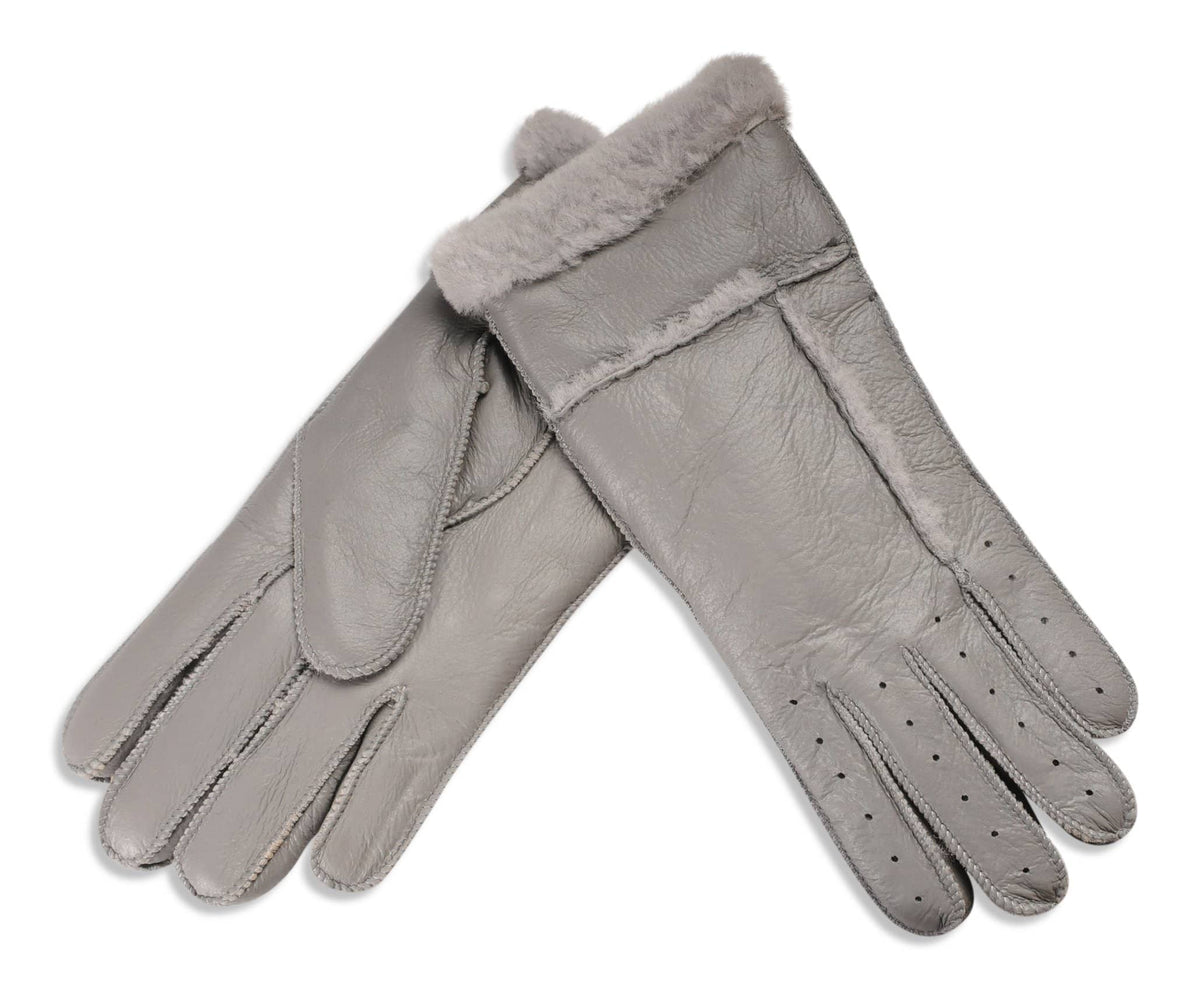 Nordvek womens sheepskin driving gloves 330-100 stone pair