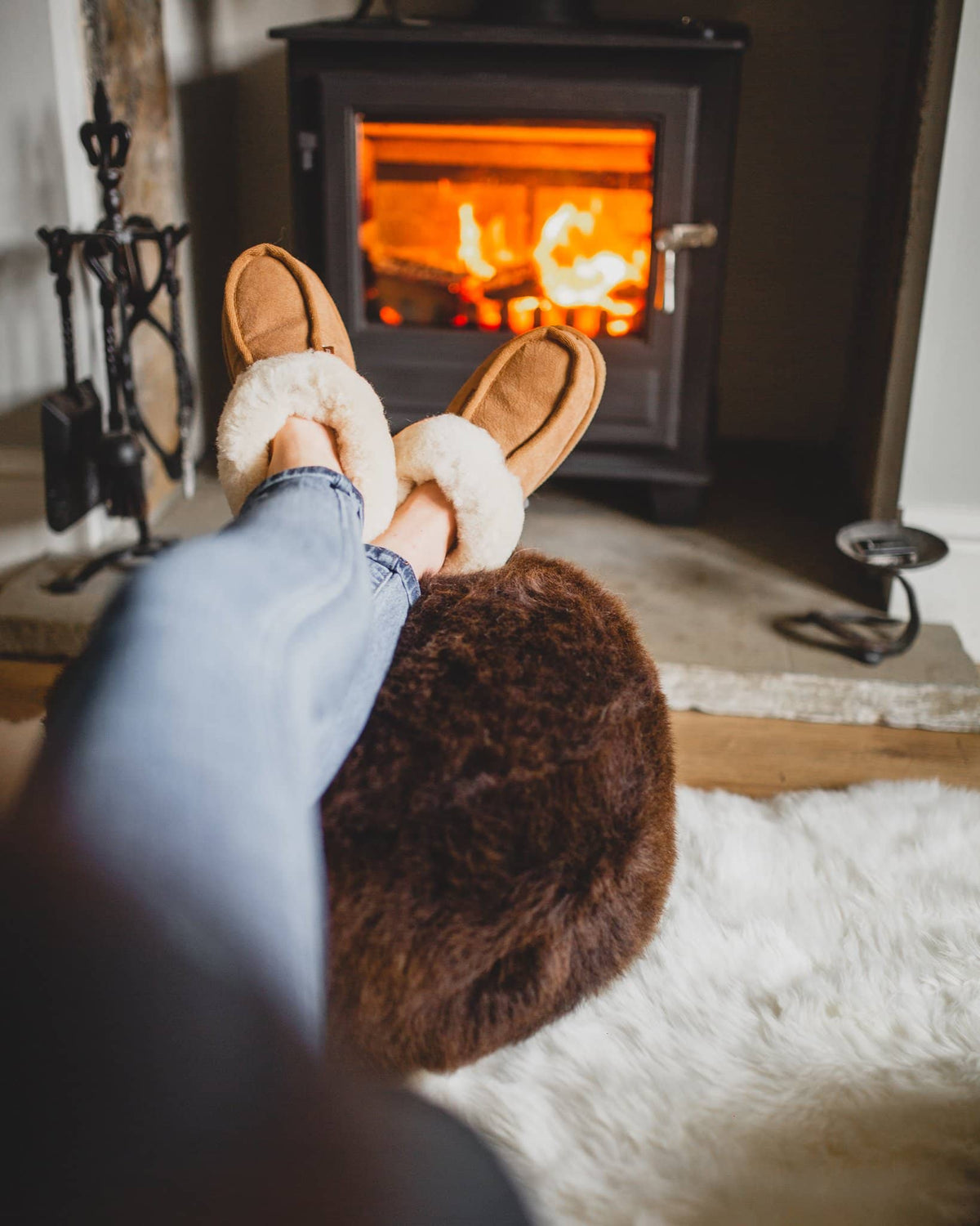 Womens Sheepskin Slippers Lena Shepherd Slippers of Sweeden