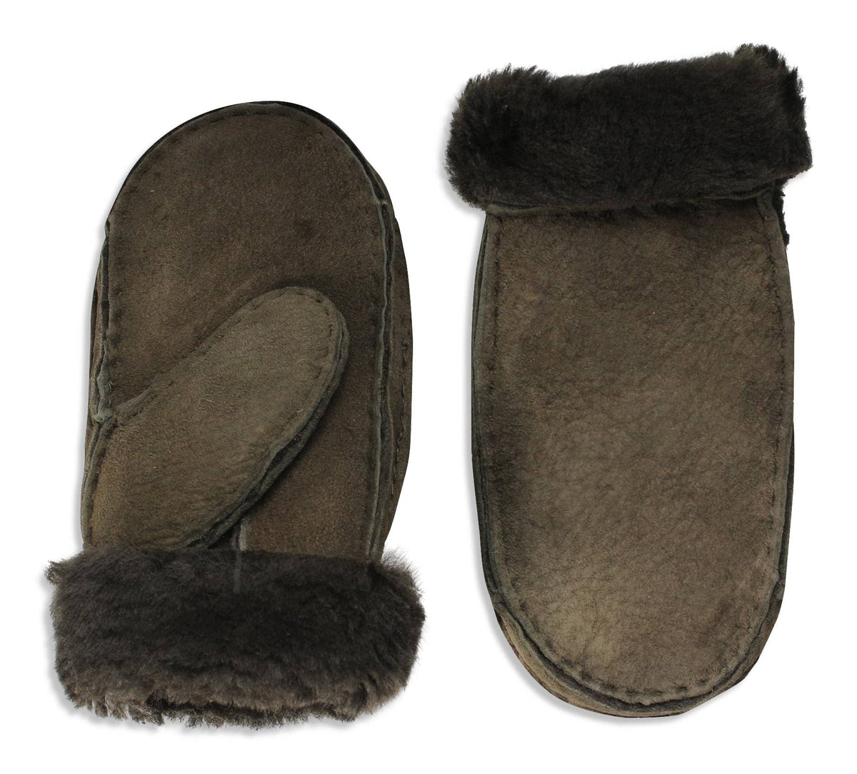 Nordvek childrens sheepskin mittens 314-100 olive pair