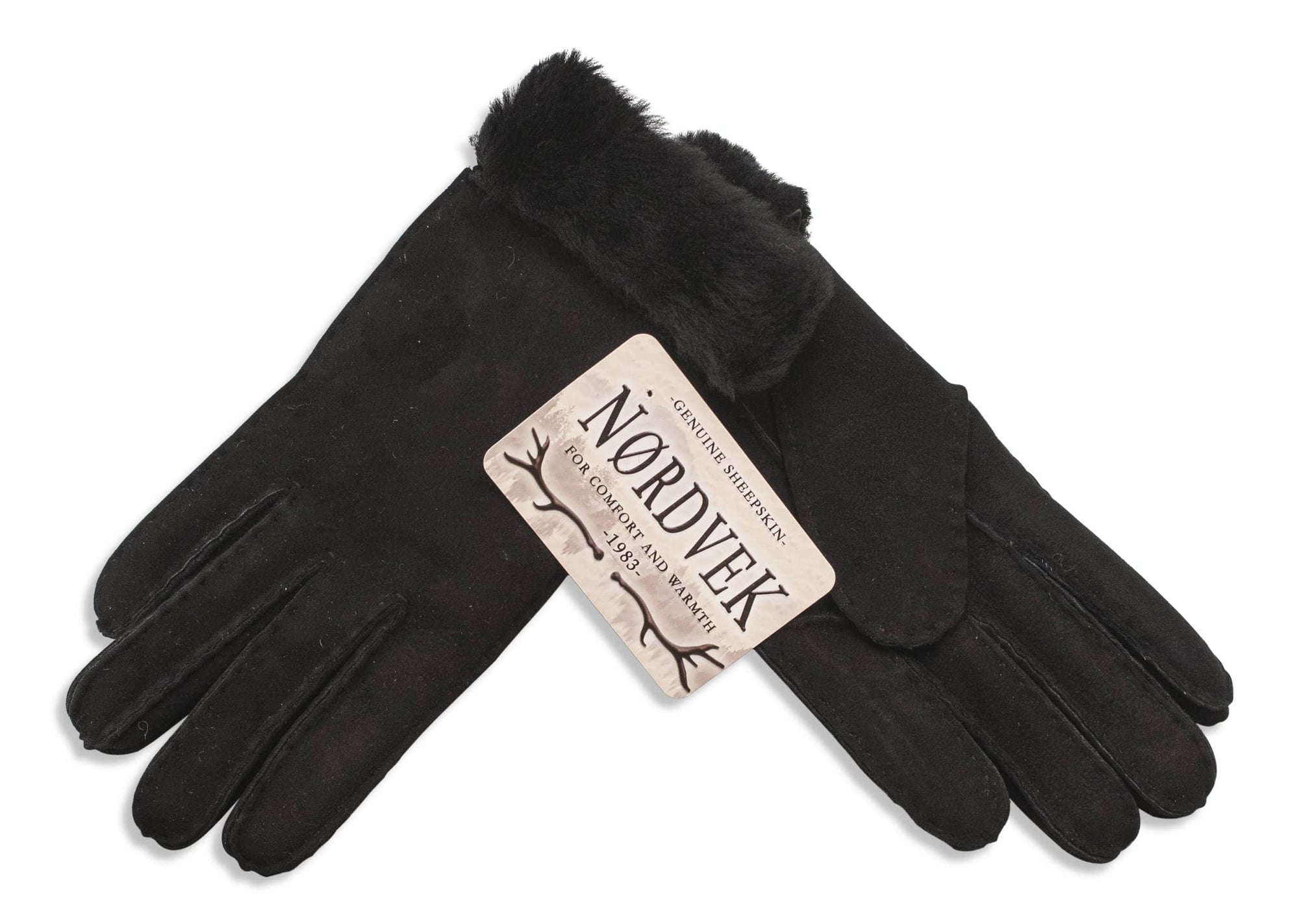 Nordvek womens sheepskin gloves 318-100 Brown Pair