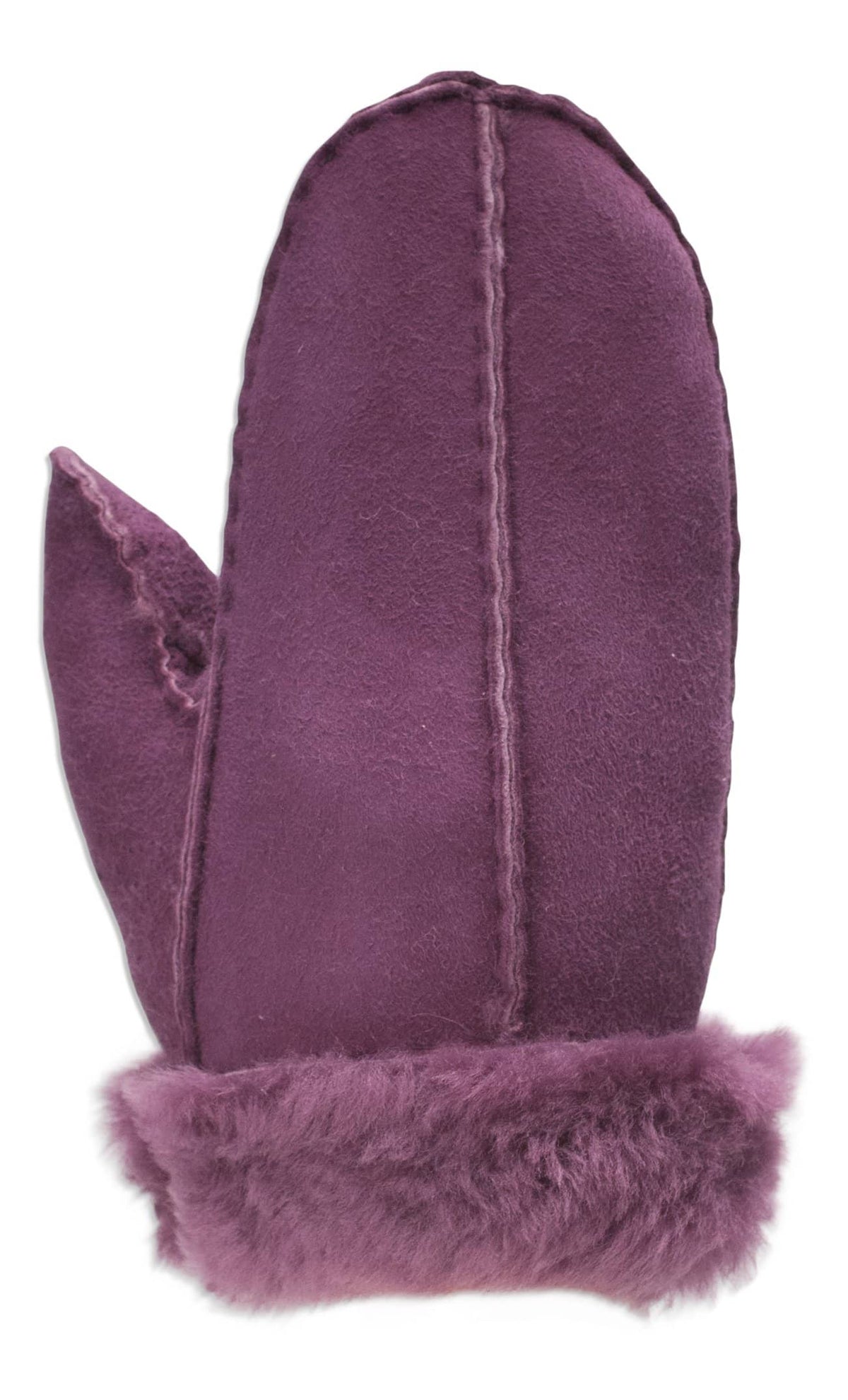 Nordvek childrens sheepskin mittens 325-100 berry back of hand
